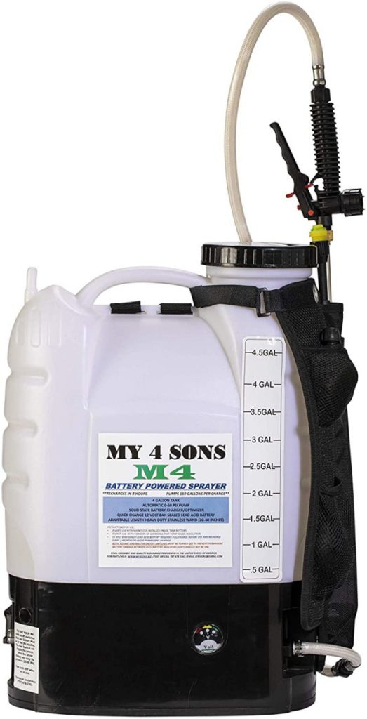 MY4SONS M41000 Battery-Powered Backpack Sprayer